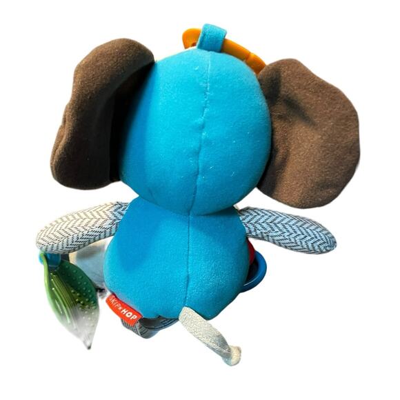 Skip Hop Plush Elephant Bandana Buddies Nursery Baby Shower Gift Crinkle Teether - Picture 10 of 12